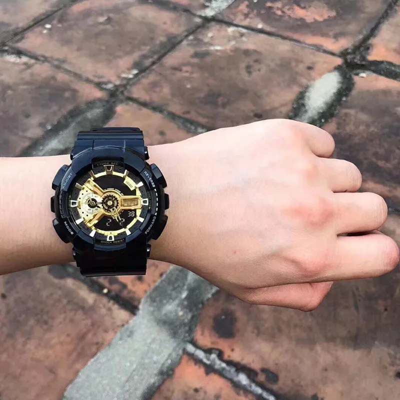 2024 Oryginalny zegarek wstrząsowy Men Sport Wr200AR g zegarki wojskowe szokujące wodoodporne Watch Watch All Wskaźnik Digital Strażynie 110