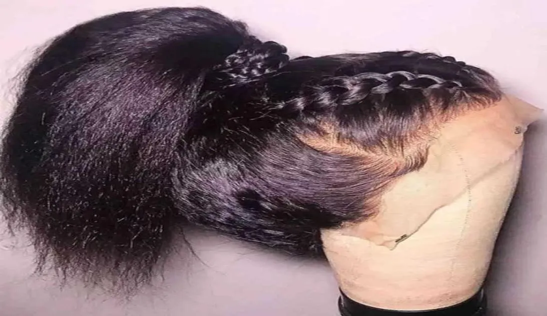 Glueless full spets mänskliga hår peruker remy kinky rak spets front peruk 360 spets front peruk mänskligt hår före plockat mänskligt hår peruker s09556763