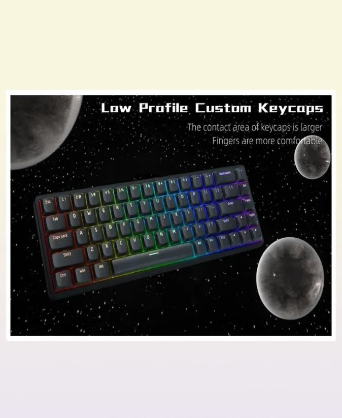 Klavyeler PBT Özel Düşük Profil Anahtar Kapakları 117 Keys xvx Horizon 60 65 75 100 Kiraz Gateron MX Anahtarları Oyun Klavyesi 22102494534