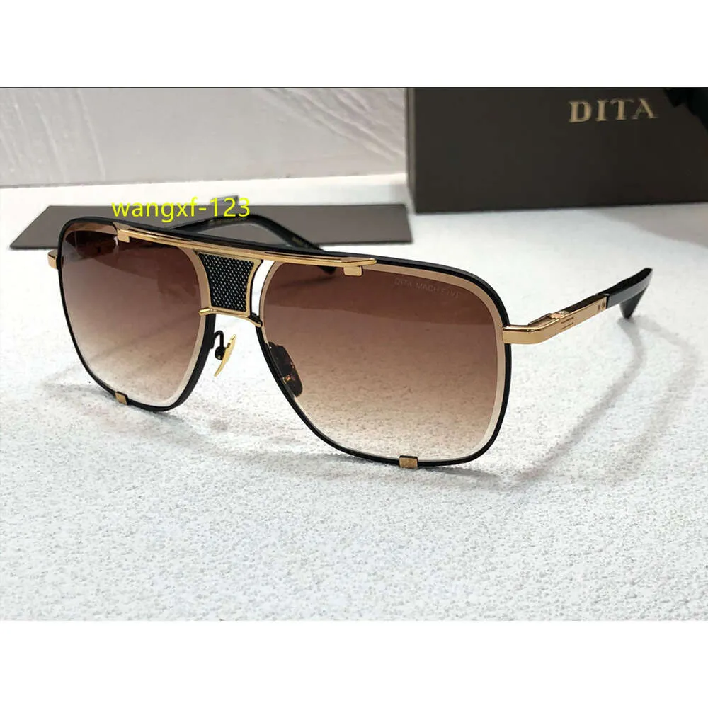 A Dita Mach Five 2087 Lunettes de créateurs Lunettes de soleil Designer Hommes Femmes Métal Sans cadre One Piece Marque de luxe Lunettes de soleil Originales de qualité supérieure