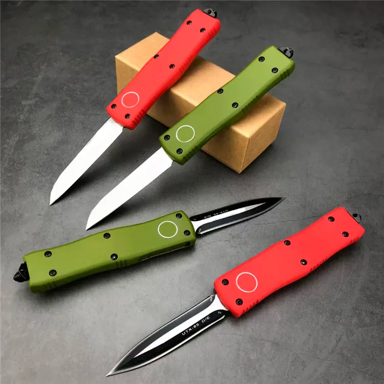 Micro Tech UTX-85 OTF Auto Knife 3.5 "440Cスチールブレード、亜鉛合金ハンドル、キャンプ屋外ツール戦術的な戦闘自己防衛ナイフ