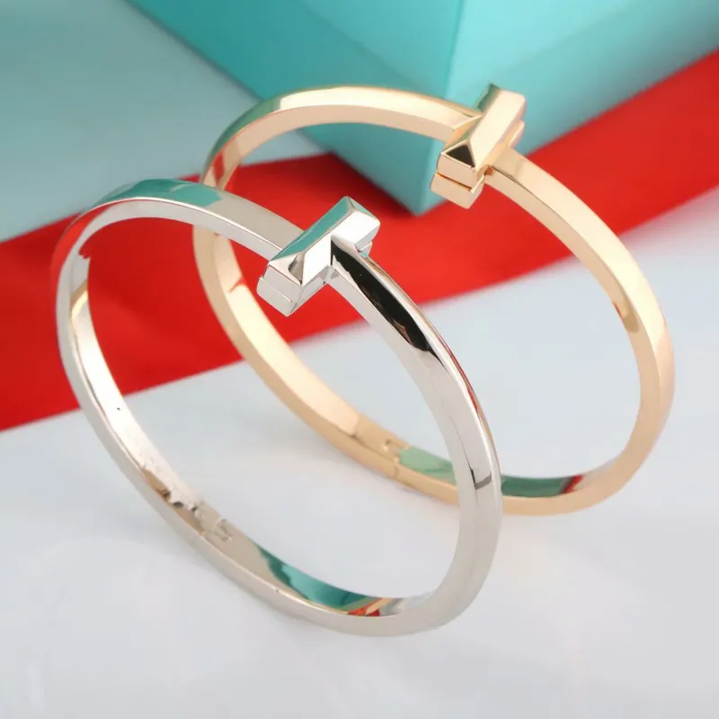 3 colori oro gioielli braccialetto amante braccialetto placcato oro 18k braccialetti di marca polsino braccialetto placcato oro argento oro rosa geometria gioielli set di fascino regalo