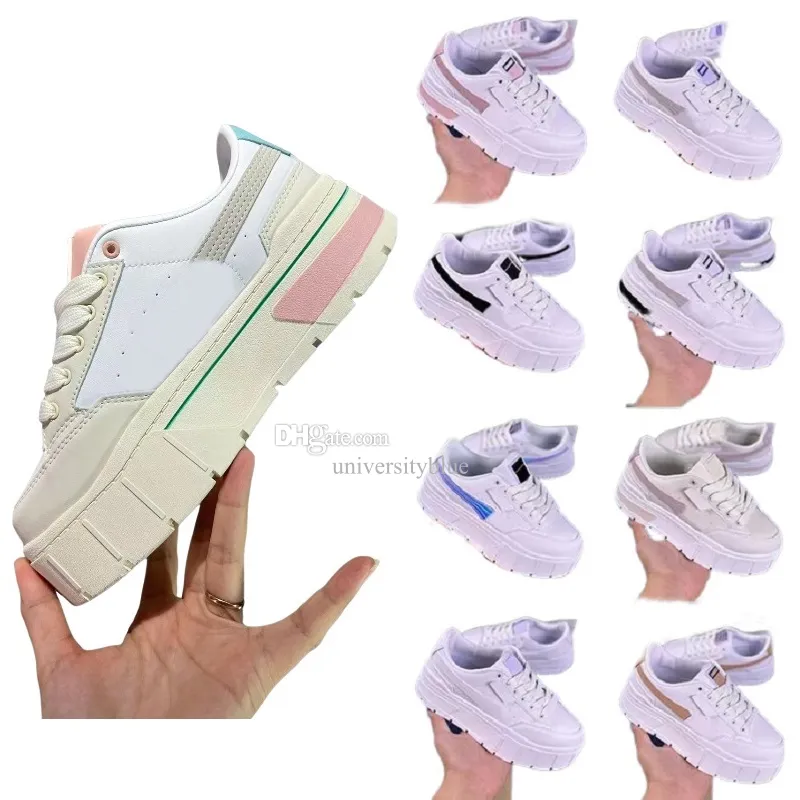 Designer plattform sneakers casual skor kvinnor mode veet serpentine chaussures de espadrilles stack luxe mayze cllights wn s moln tennis