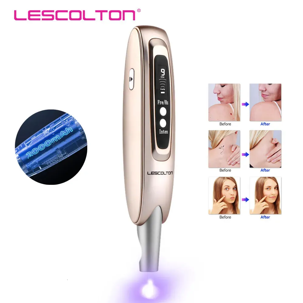 Lescolton Picosecond Laser Pen Upgrade Blauw Lichttherapie Mol Wrat Sproet Zwarte Tattoo Verwijdering Schoonheid Huid Instrument 240106