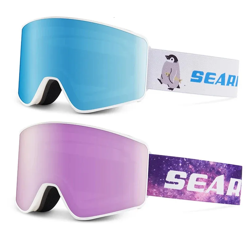 Zimowe sport mężczyzn narcioski gogle górskie szklanki śnieżne kieliszki przeciwpogowe narciarstwo okulary na świeżym powietrzu do podwójnego mężczyzny okulary przeciwsłoneczne 240106