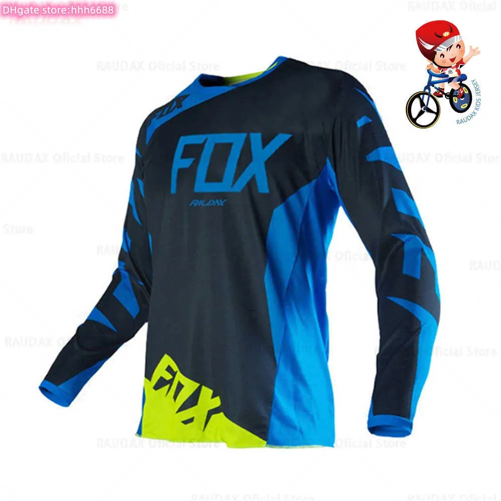5wf5 2024 Fashion T-shirt Mountain Bike Suit Foxx Men's T-shirts Kids Quick Dry Motocross Downhil Mountain DH Shirt MX Motorcykelcykel Ropa för pojkar MTB T-shirts