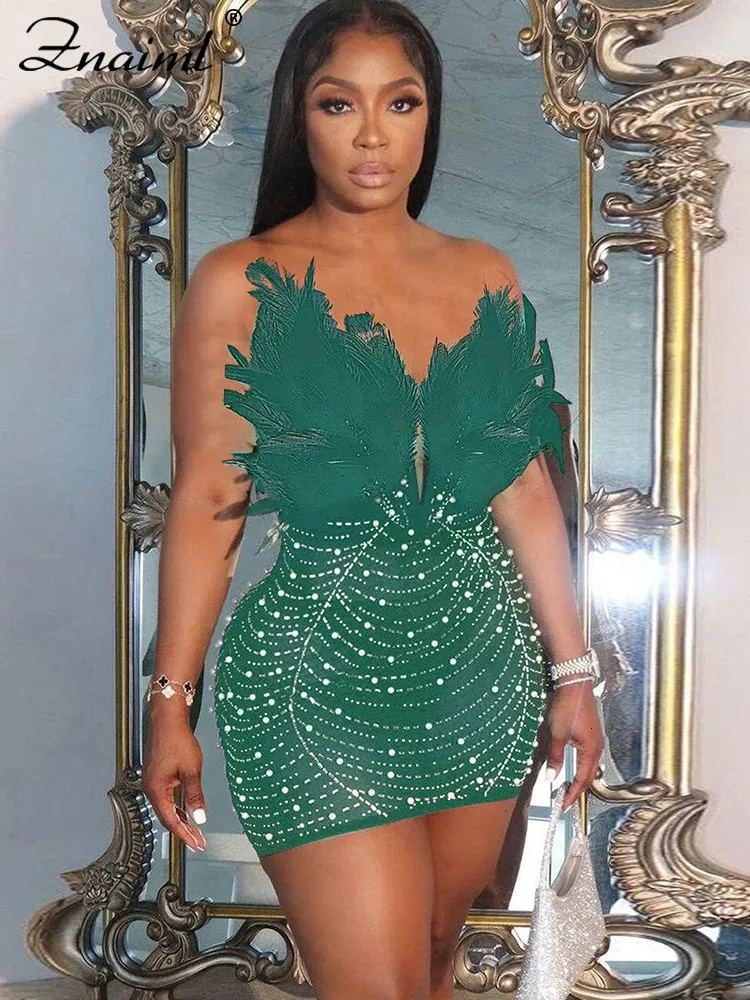Sexy Feathers Rhinestones Backless Sheer Mesh Polyester Bodycon Mini Dress  with Zipper Closure for Women from Dhgate Urban Sexy Dresses - price 52.72