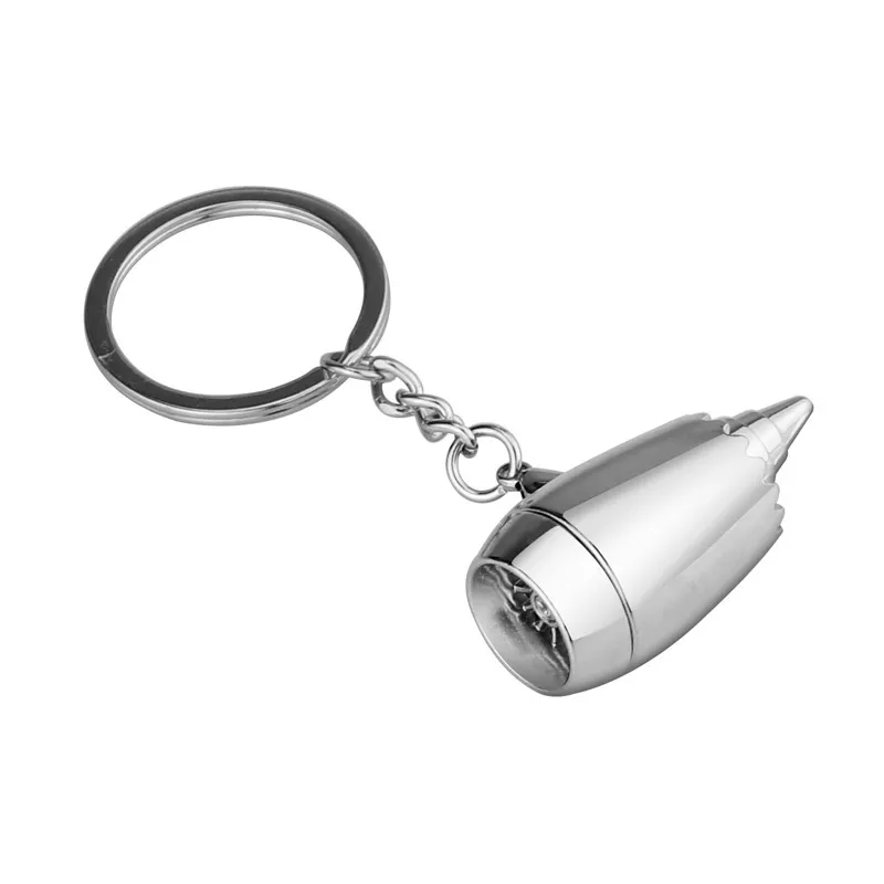 Hot Sale Creative Aircraft Engine Keychain Creative Personality Key Pendant Car Keychain