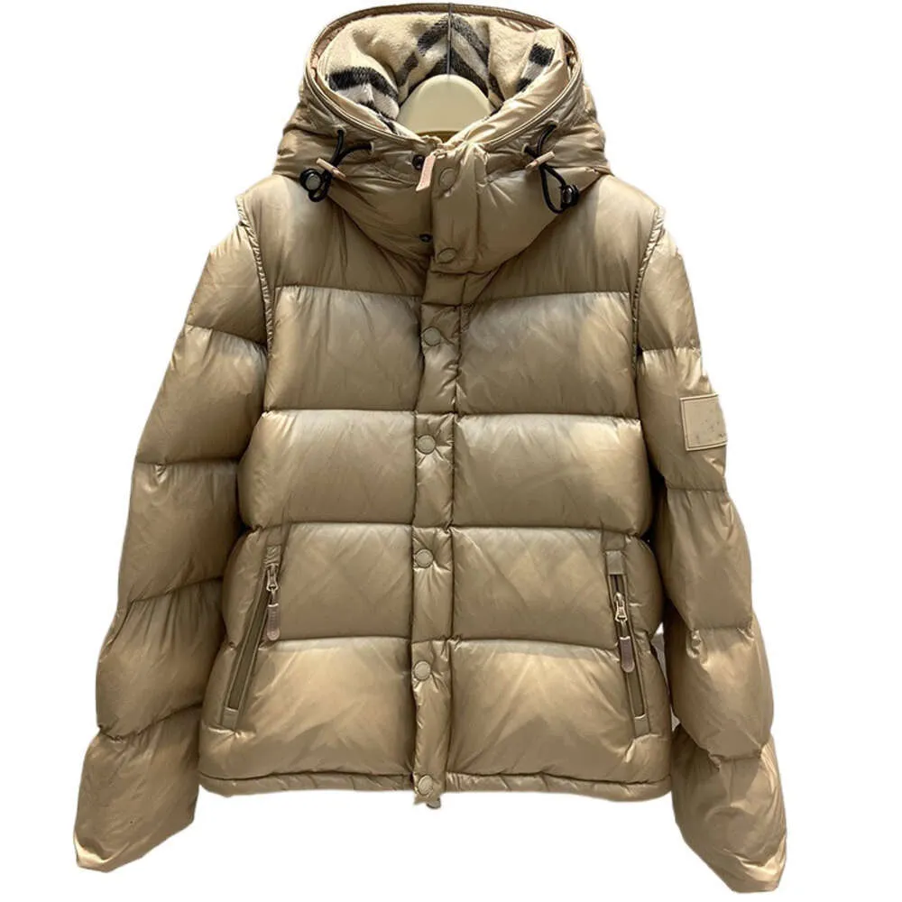 Homens inverno feminino removível conjunto de colete de duas peças com capuz para baixo quente parka casaco rosto puffer jaquetas carta impressão outwear impressão