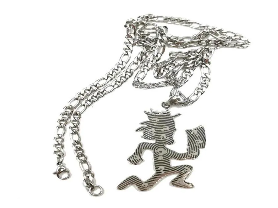 Chaînes 1 pcs ICP Argent Grand Gravé Hachette Homme Charme JuggaloJuggalette Collier Pendentif En Acier Inoxydable Bijoux N Chaîne 4mm 9066543