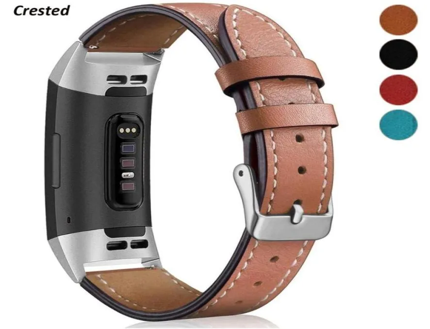 Läderrem för Fitbit Charge 3 Bands ersättning Arvband Charge3CHARD4 Smartwatch Belt -armband Fitbit Charge 4 Band7377565