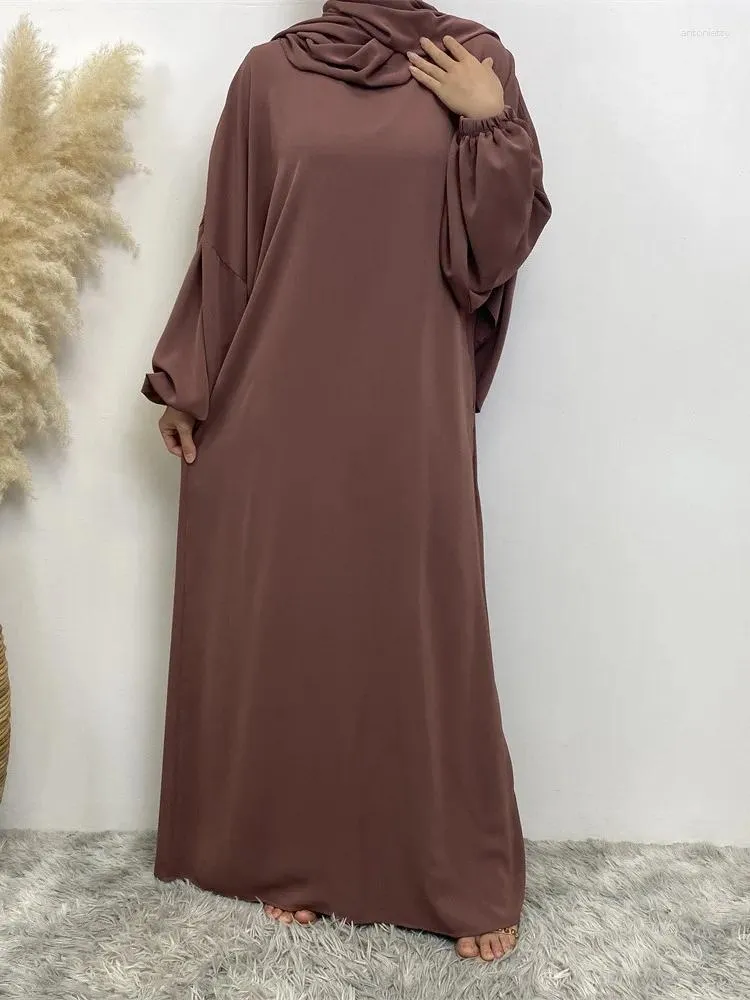 Vêtements ethniques Ramadan Sweat à capuche Abaya Cousu Hijab Écharpe Robe de prière musulmane Eid Veiled Abayas pour femmes Jilbab Kaftan Robe Islam Dubaï Djellaba