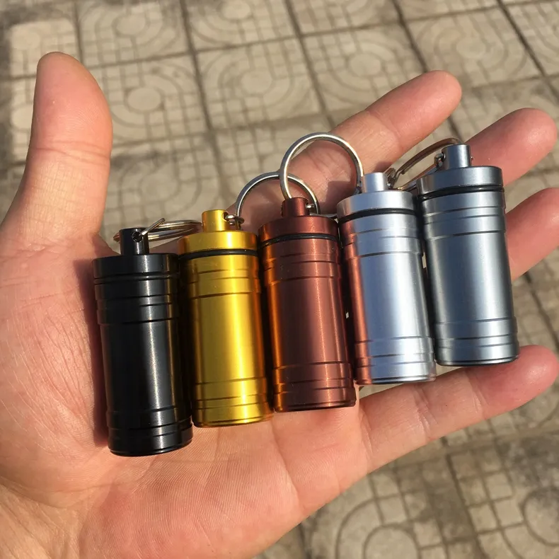 Neue bunte Aluminiumlegierung Rauchen Schnupftabak Snorter Sniffer Snuffer Tragbarer Kräuter-Tabak-Pillenlöffel Dabber Seal Aufbewahrungsflasche Stash Case Pocket Jar Container DHL