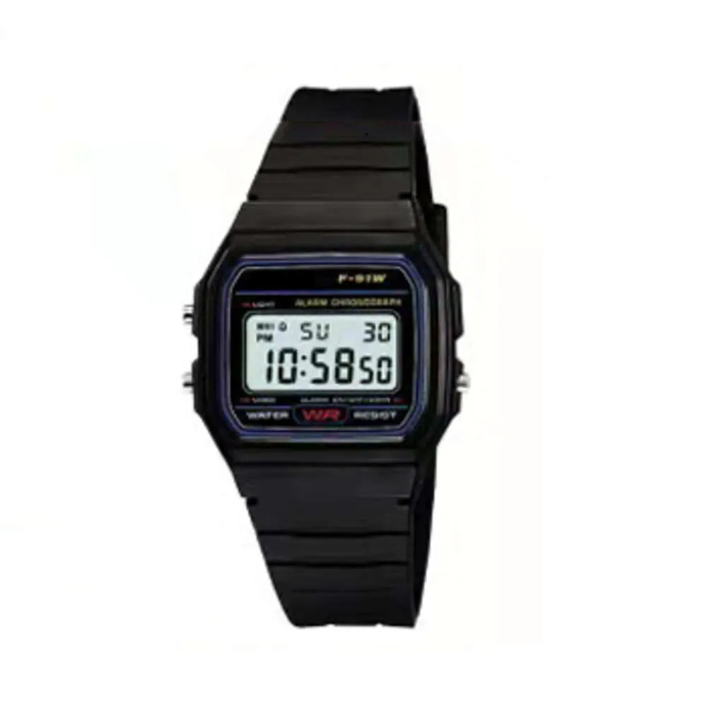 Algemeen horloge F91W Digitaal vintage vierkant sporthorloge Alarm Japan-beweging