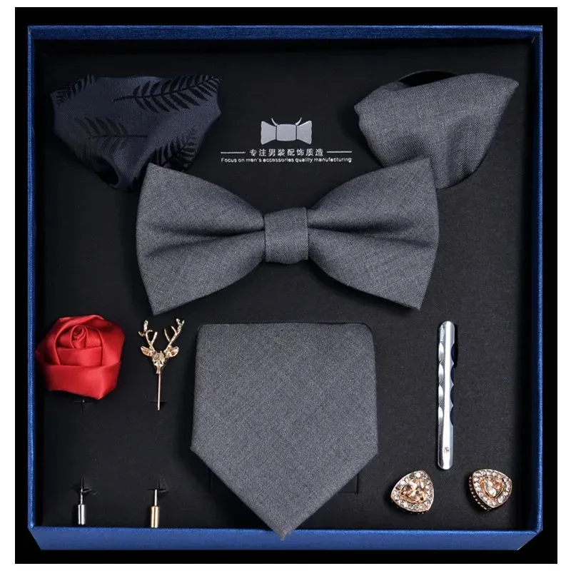 cravate cravates cadeaux de créateurs pour hommes cravate affaires gris noir élégant rayures professionnelles 240106