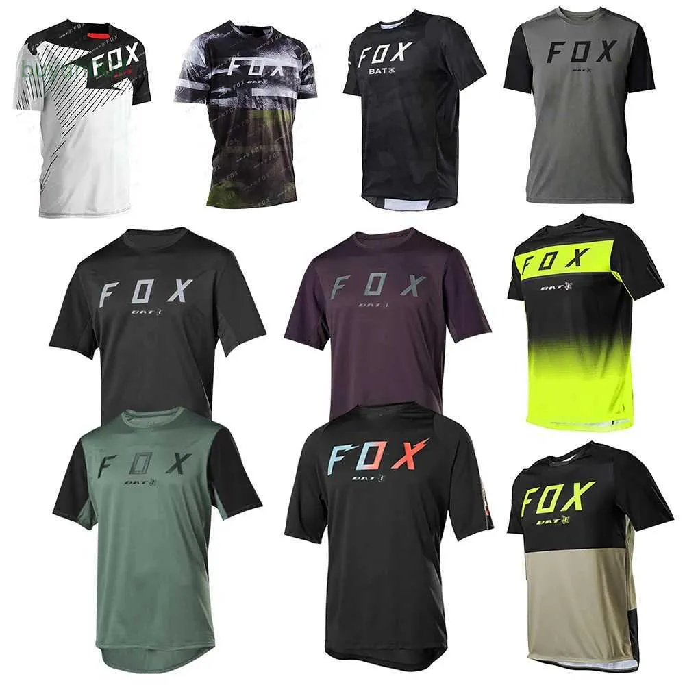 HPW5 2024 Fashion T-shirt Mountain Bike Suit Foxx Men's T-shirts Men Downhill Camiseta Bat MTB Mountain Shirts Offroad DH Motorcykel Racing Off-Road Cykel