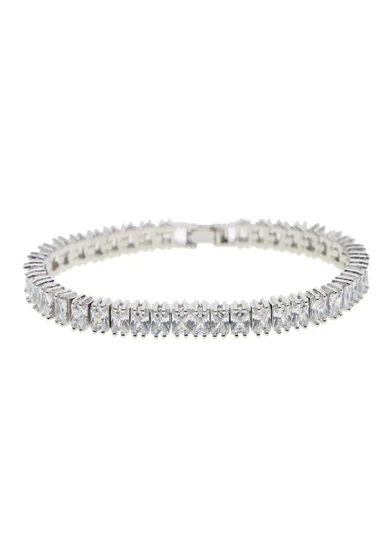 fashion designer sqaure cz paved tennis bracelet bangle for men hip hop jewelry iced out mens tennis chain bracelet for men jewelr1537519