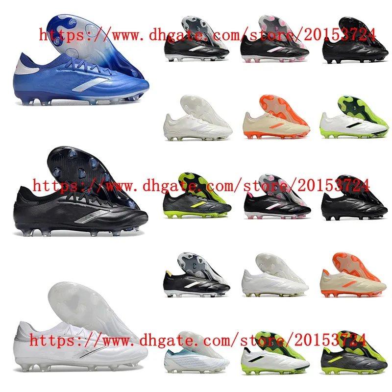 Chaussures de football pour hommes COPAes PUREes II + FG BOOTS Chaussures de football à crampons confortables en cuir souple pour terrain ferme