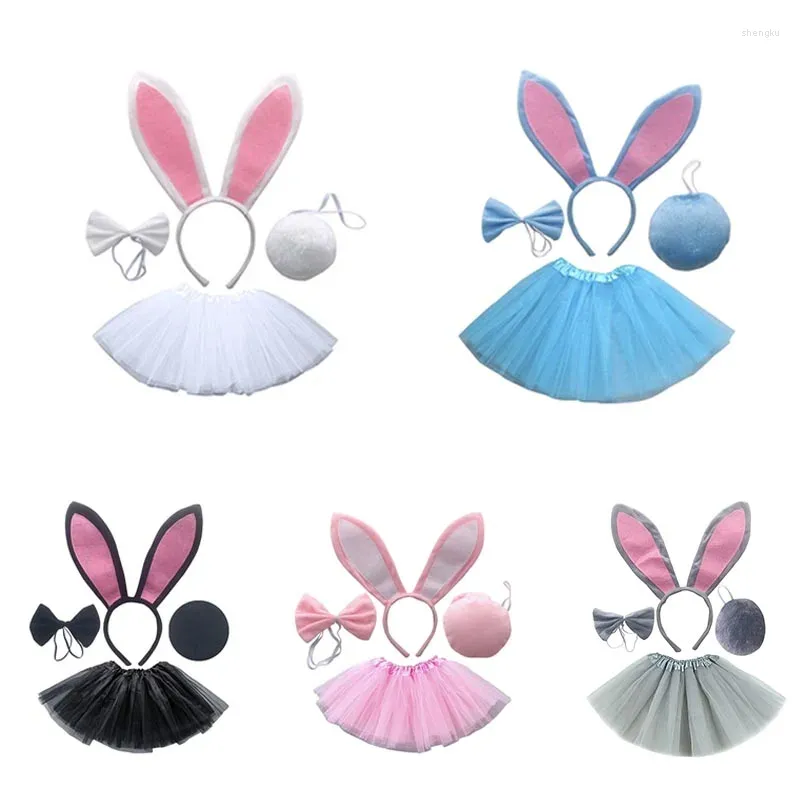 Accessoires pour cheveux, cerceau d'oreille de pâques, Halloween, petite tête d'animal, déguisement pour enfants et adultes, couvre-chef blanc mignon H