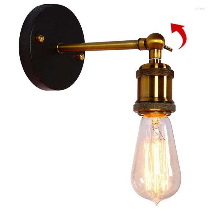 Lampada da parete Vintage Loft Luce Industriale Retro Ferro Led Luci regolabili Comodino Balcone Camera da letto Apparecchio di illuminazione domestica