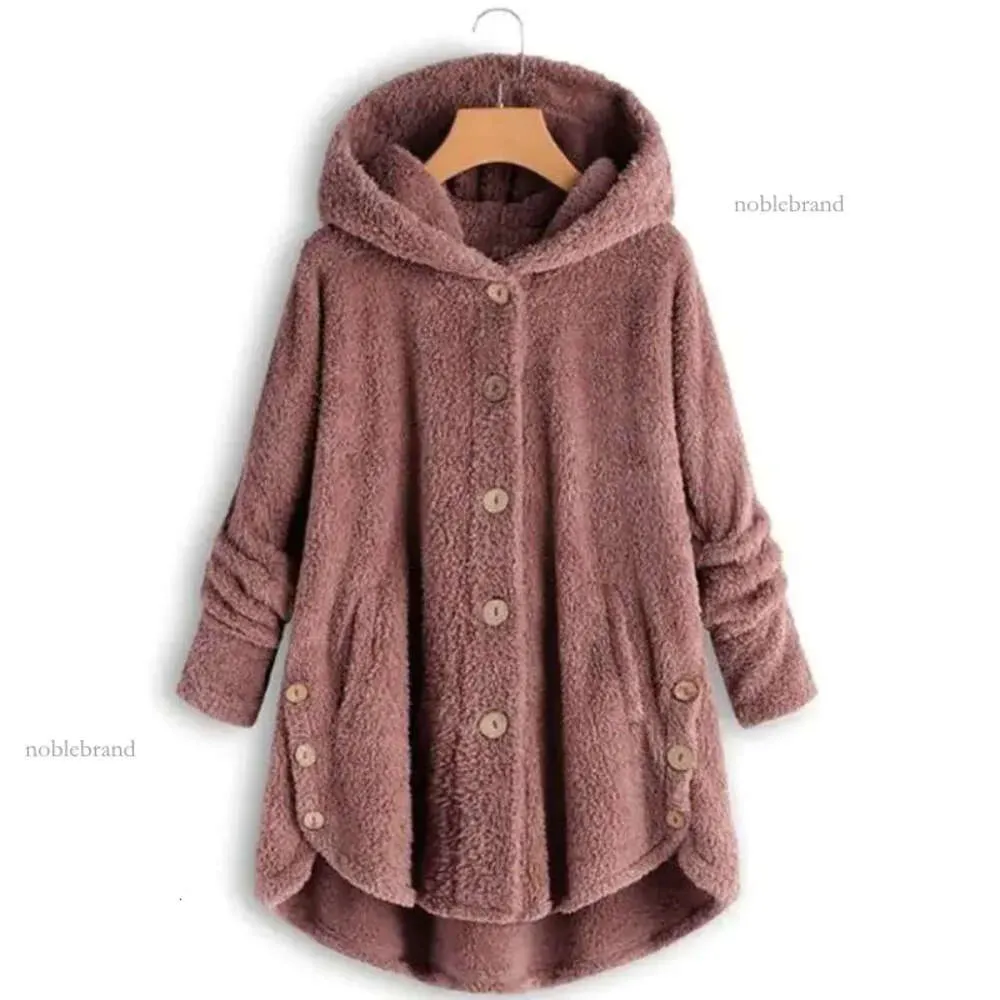 2024 Vrouwen Bontjassen Woolblends Herfst Winterjas Vrouwen Warme Teddybeer Wollen Jas Vrouwelijke Pluche Plus Size M-4XL