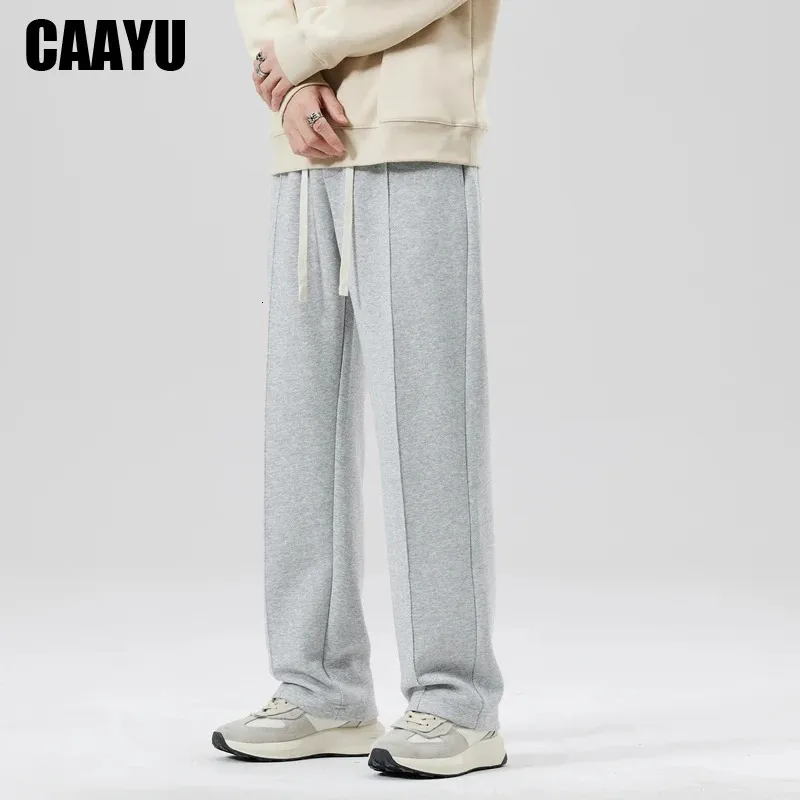 CAAYU Mens Jogger Sweatpants Fashion Hip Hop Japanese Streetwear Drawstring Casual Baggy Trousers Sports Loose Gray Pants 240108