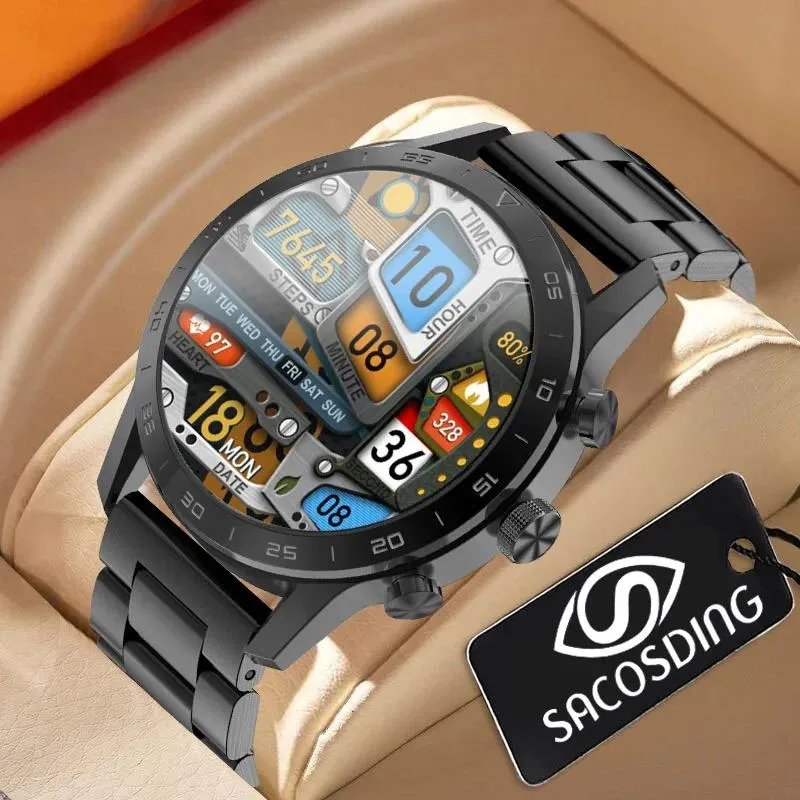Watches Smart Watch Men 454*454 Full Touch Sport Fitness Tracker IP68 Waterproof Women ECG Heart Rise Smartwatch för Xiaomi Huawei -telefon