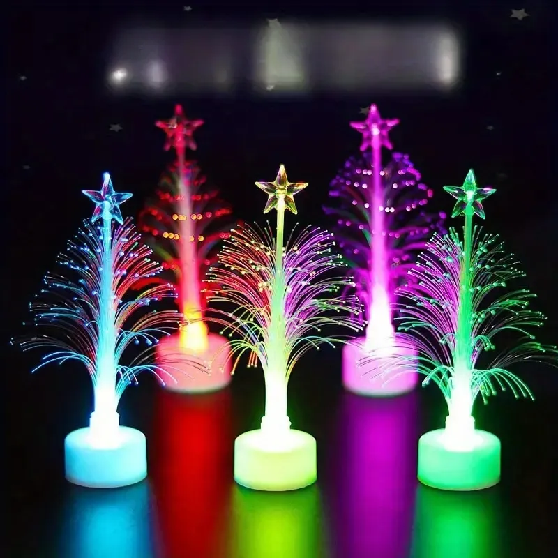 1pc Multicolored Crystal LED Night Light, Christmas Tree Night Light