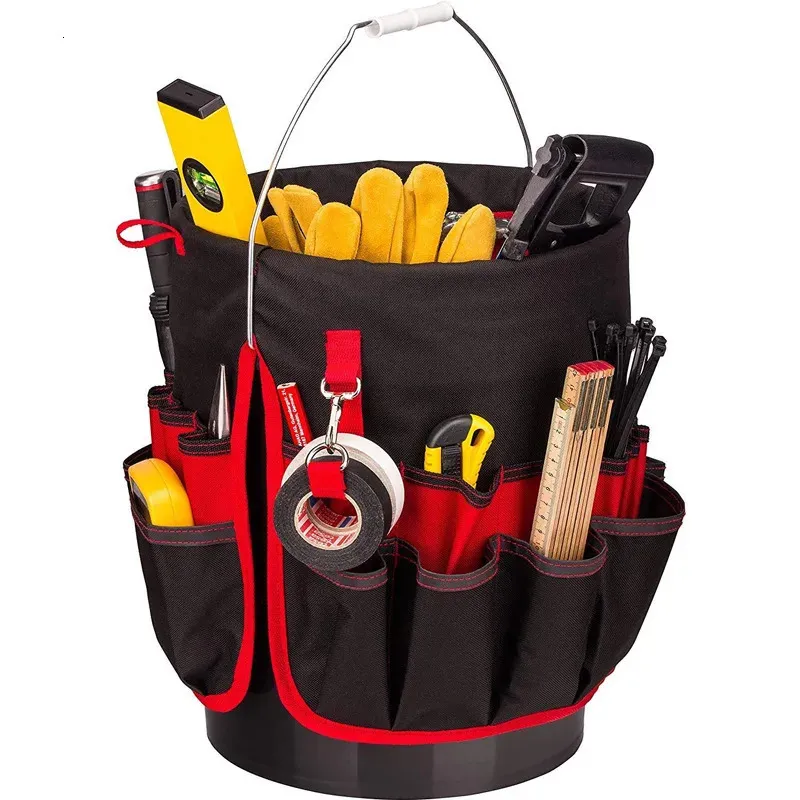 Kit de jardin, seau en tissu Oxford, sac à outils multifonctionnel pour électricien, pochette de taille, support de rangement de ceinture, bricolage 240108