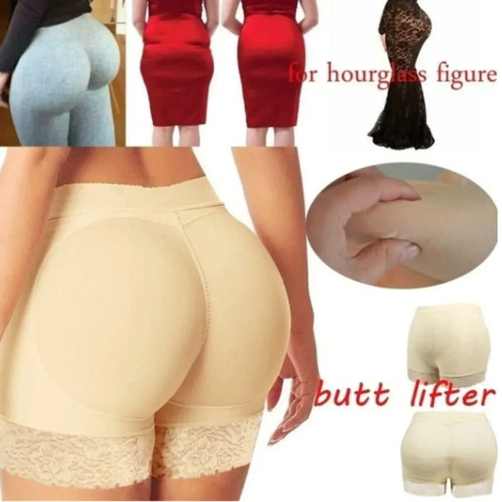 Generic Women Padded Bum Pants Butt Lifter Panty Body Enhancer Black S