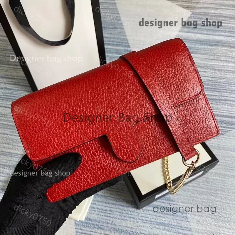 Designer Bag woc mini plånbok på kedjekors kroppsväska kvinnor handväska små läder lyxkorthållare vintage plånböcker flap sacoche saffiano messenger väska prpu