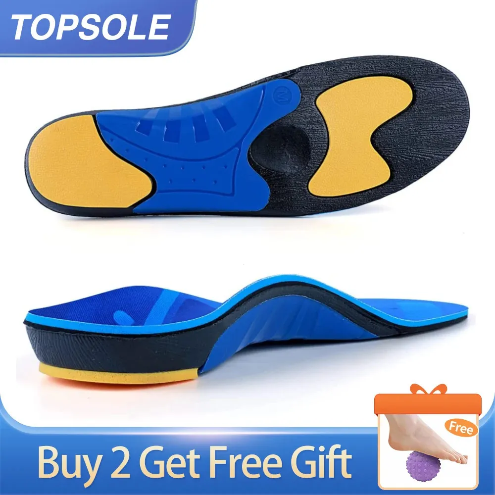 TOPSOLE Pain Relief Orthopedic Insole Plantar Fasciitis High Arch Support For Men Women With Flat Foot All Day Standing 240108