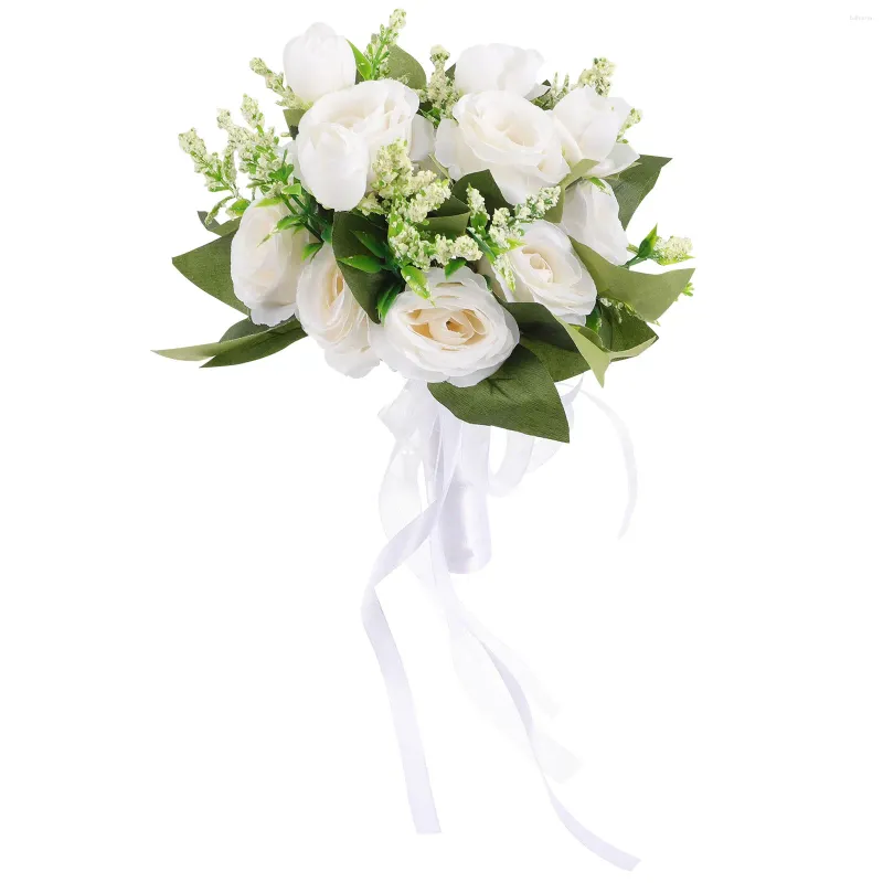 Decoratieve bloemen Kunstmatige bruid met westerse bruidsboeketten POGRAGRAPHEESTIJD POSSE BOSE ROSES Gedroogde bruiloften