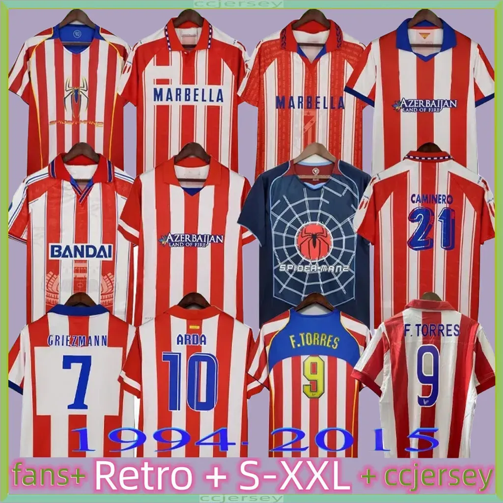 2005 Rétro 2013 2004 2014 Maillots de football Atletico Madrids kun Aguero Griezmann MAXI F.TORRES 04 05 10 11 13 14 15 94 95 96 97 Gabi Forlan SIMAO vintage classique