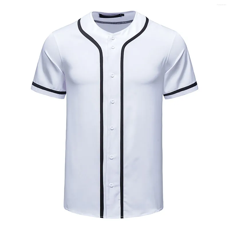 Chemises décontractées pour hommes, chemise à la mode, sweat-shirt de Baseball en coton, veste à manches courtes