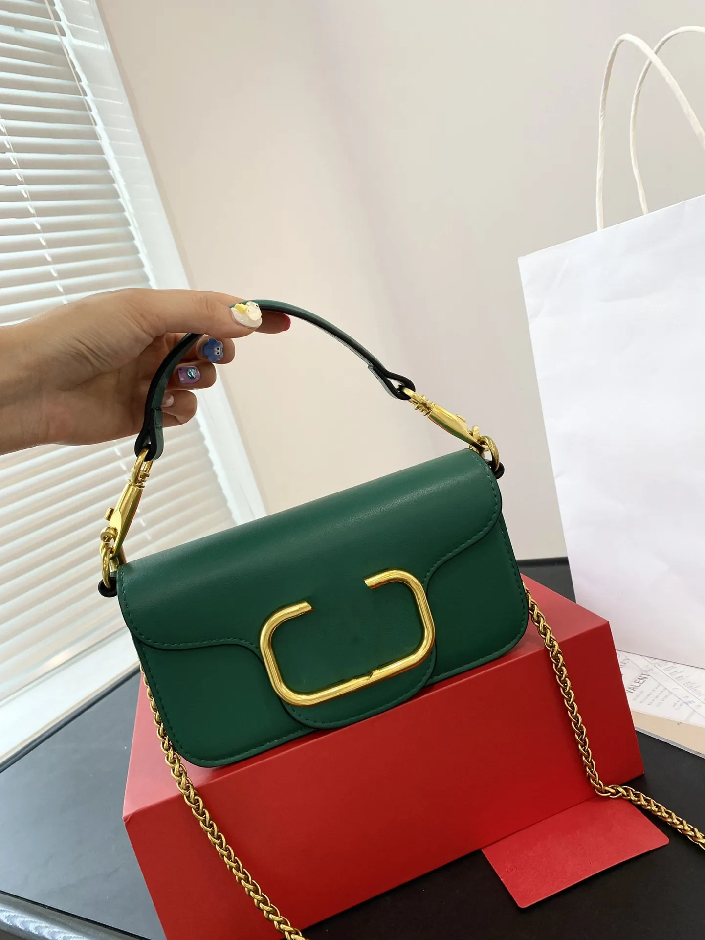 Crossover Purses Classic Luxurys Design Shoulder Bag For Women Wallet Chain Fashion Woman Brown Leather Handheld Designer Dust Bags Multicolor