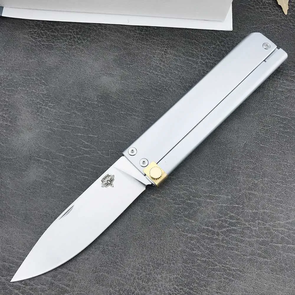 Kniv atropos fick aluminiumlegering vikning kniv taktisk självförsvar flipper d2 blad ny utomhus camping jackknife edc räddningsverktyg