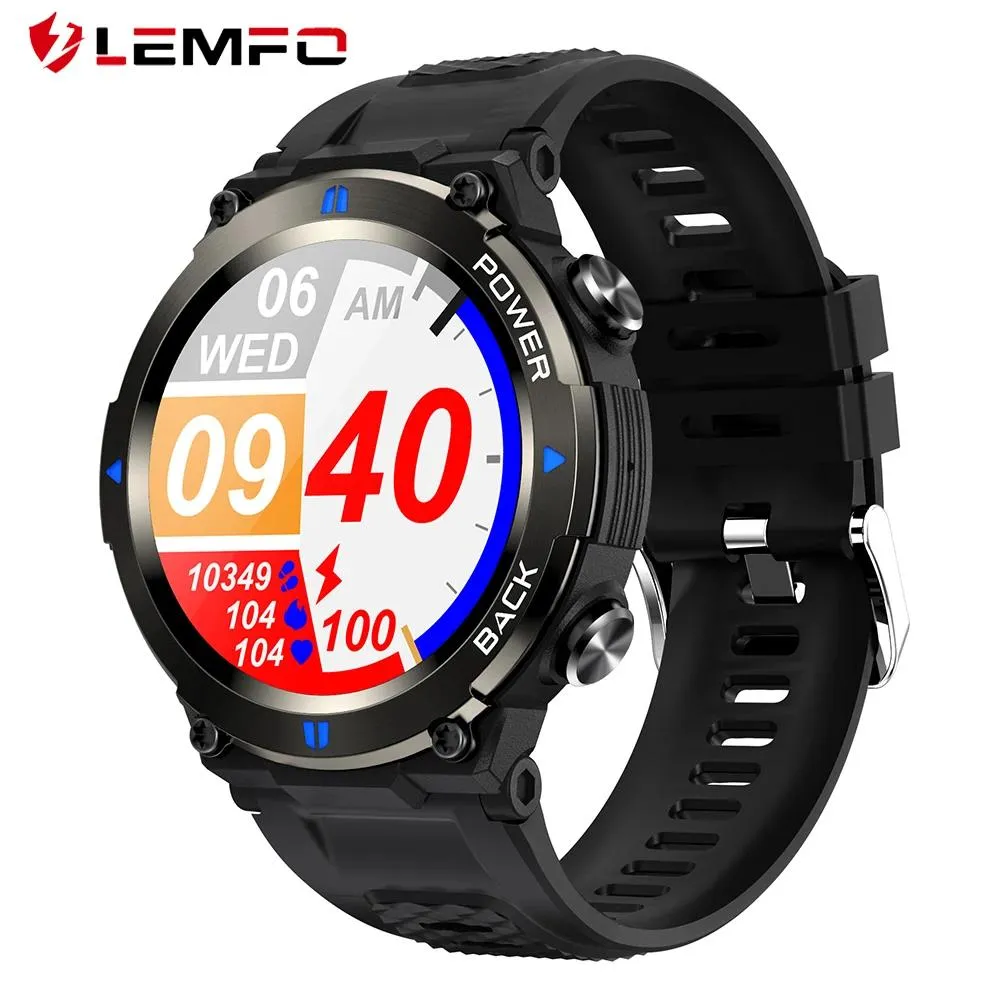 Montres LEMFO Sports Smart Watch Hommes 400 mAh Batterie IP68 Étanche Bluetooth Appel Cadran Personnalisé Smartwatch A80 Moniteur de Fréquence Cardiaque 2022