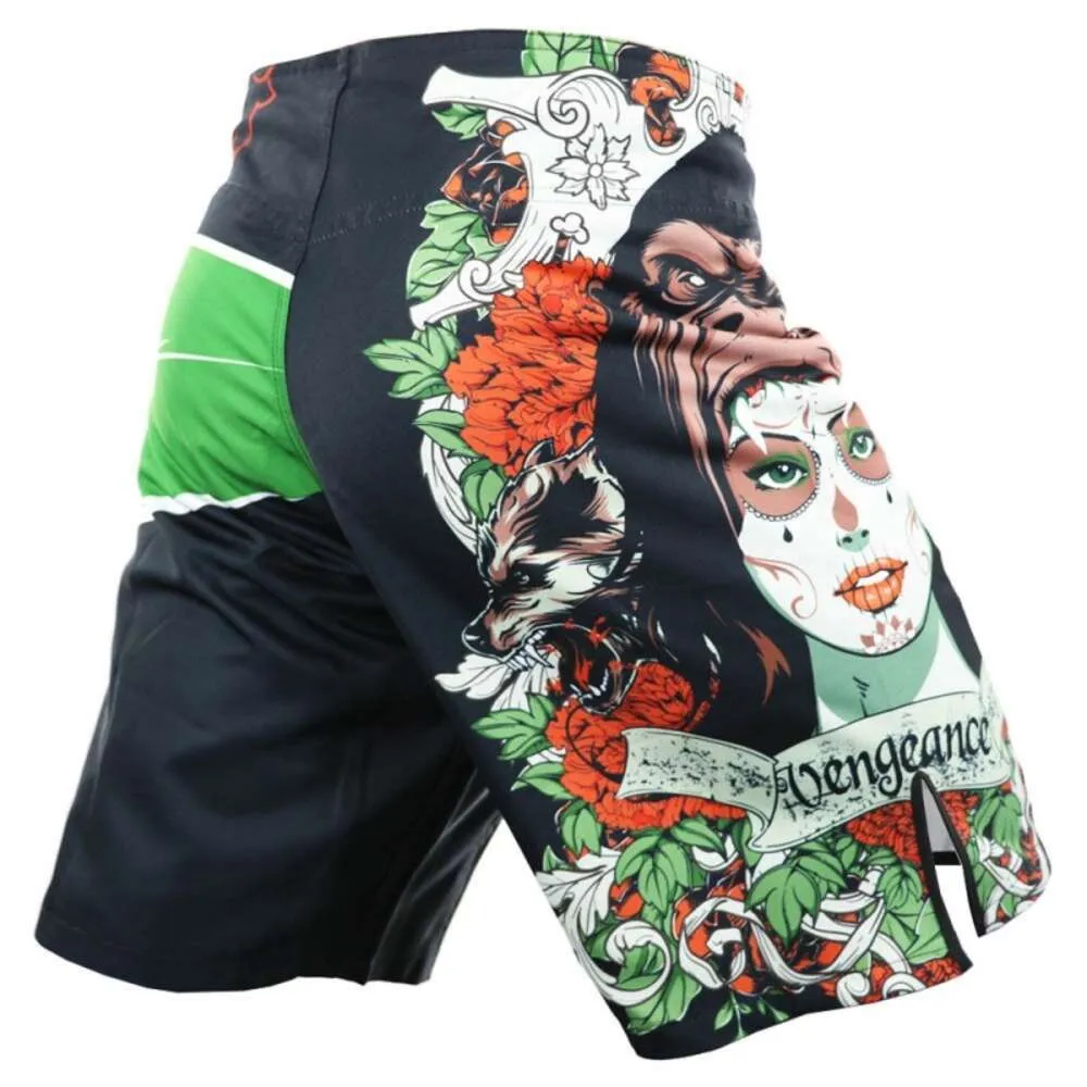 Pantalones cortos deportivos MMA, habilidades de entrenamiento de lucha integral, pantalones Muay Thai, Jiu Shu Sanda, orangután multifuncional