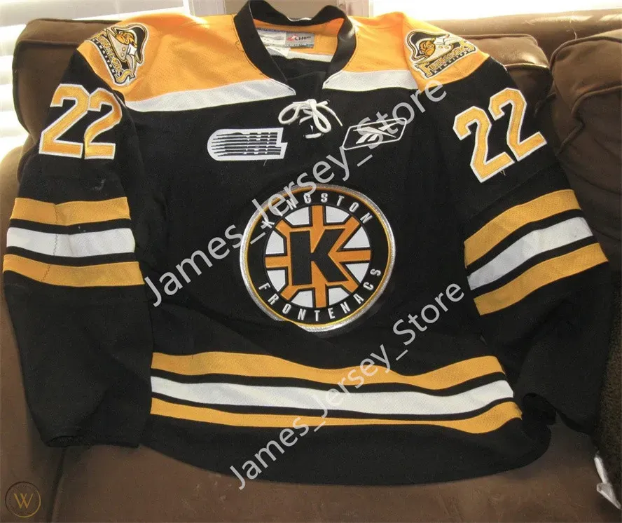 Shane Wright Custom OHL Frontenacs Stitched Hockey Jersey 24 Thomas Budnick 55 Benjamin Roger 10 Christopher Thibodeau 16 Paul Hughes 2 Jackson Stewart