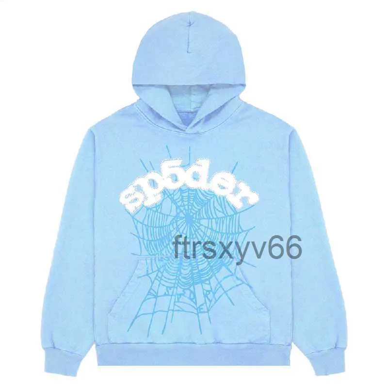 Sweats à capuche Spider pour hommes bleu ciel Sp5der hommes femmes 1 Hip Hop Young Thug Sp5ider sweats à capuche dans le monde entier 555555 pull imprimé Rcjt001 VFF1