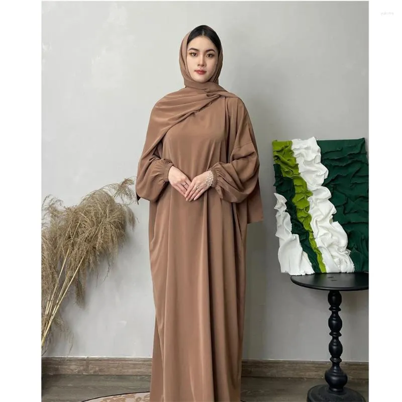 Ethnic Clothing Eid Mubarak Djellaba Abaya Muslim Women Hooded Maxi Dresses Turkish Dubai Saudi Kaftan Islamic Arab Robe Ramadan Femme