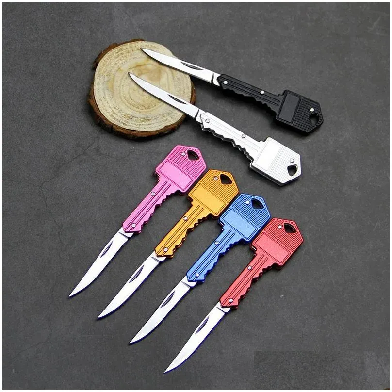 self defense keychains designer knife keychain mini pocket knives stainless folding knife key chain outdoor camping hunting tactical combat knifes survival