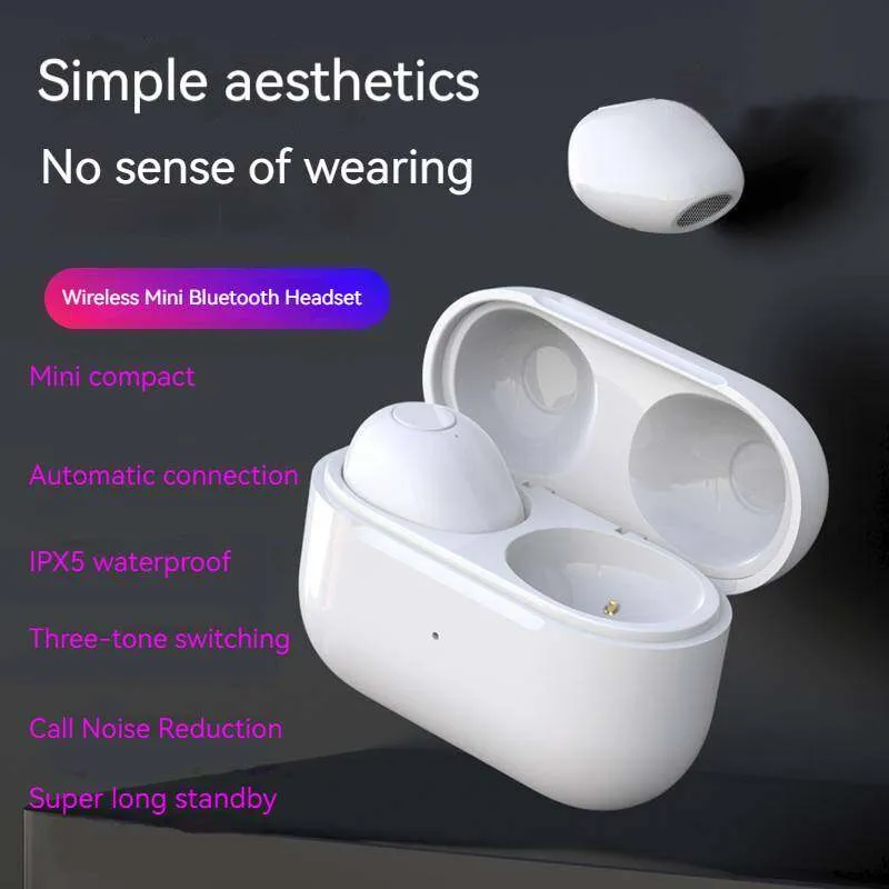 Promini Touch Gaming Earphones Mini Bluetooth Hörlurar TWS Trådlös NFC Semi-in-Ear Earbjudningar Buller Reduction Sports Headset Music Player
