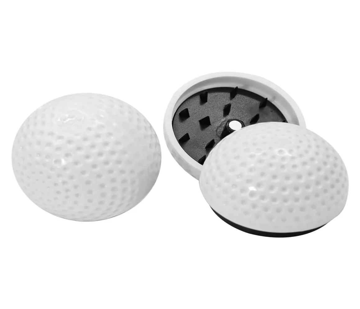 43 MM Golf Ball White Acrylic Smoking Herb Grinders 17 Inch Mini Plastic Smoke Grinder Tobacco Accessories Factory Whole2213042