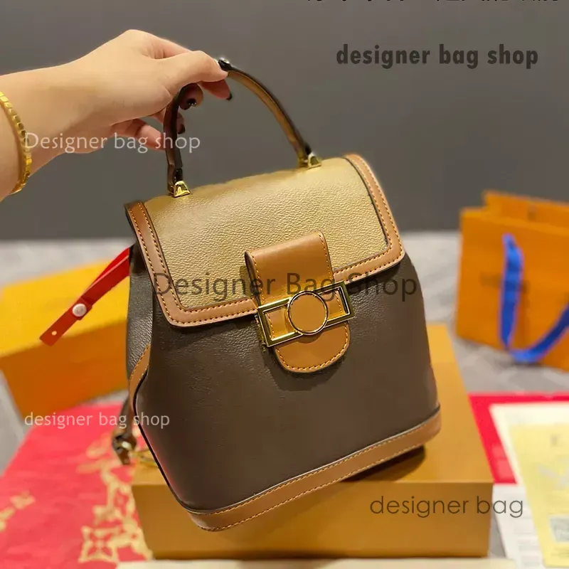 designer bag7A Sacs à dos design Rreplica Brown Flower Sacs à dos de luxe en cuir épaule bandoulière sacs à main mode classique femmes sac à main