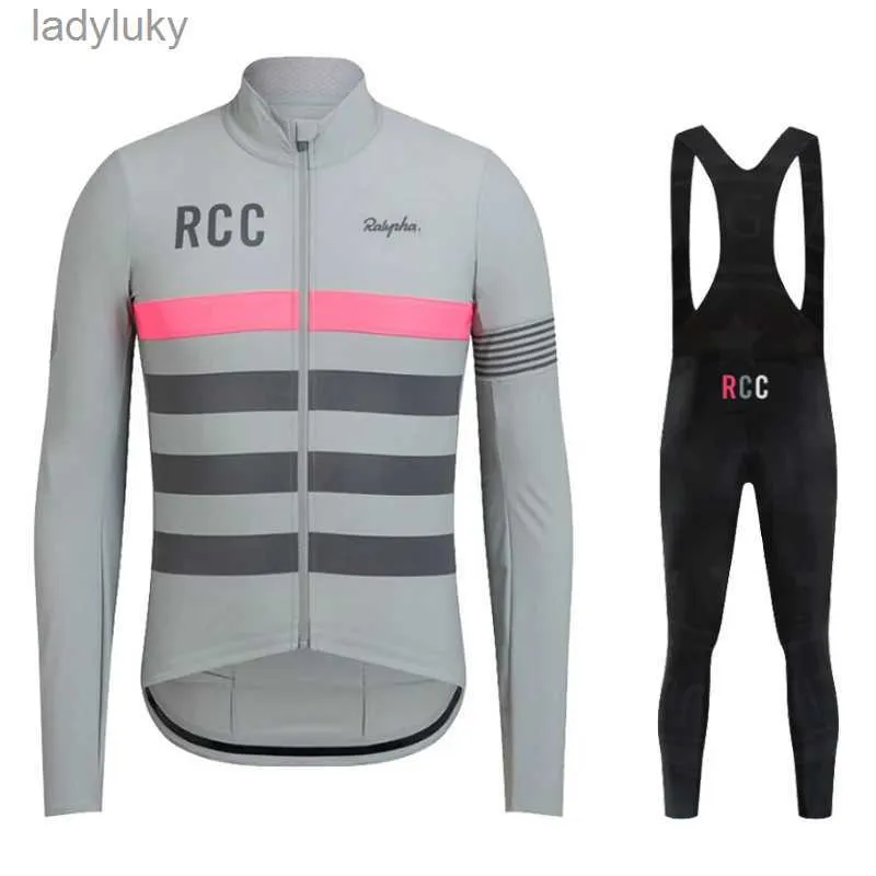 Cykeltröja sätter 2023 RCC Raphaful Spring Autumn Cycling Jersey Set Racing Bike Cycling Suit Cykel Cykelkläder Ropa Ciclismo Långärm240108