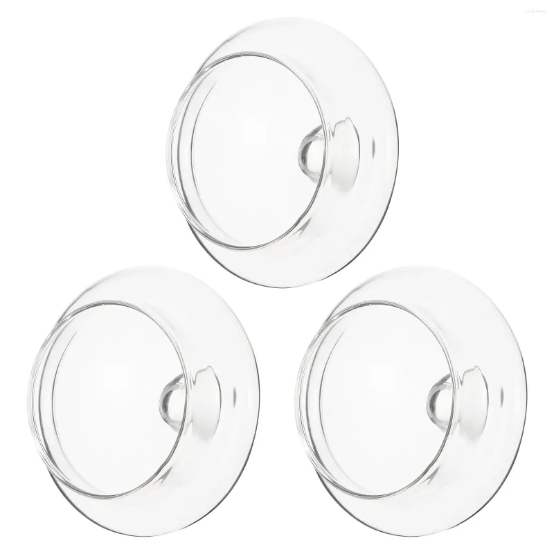 Conjuntos de vajilla 3 PCS Tazas de vaso transparente Accesorios de tetera Cubiertas protectoras A prueba de polvo Segue Home Colador Protector Tapas Colador