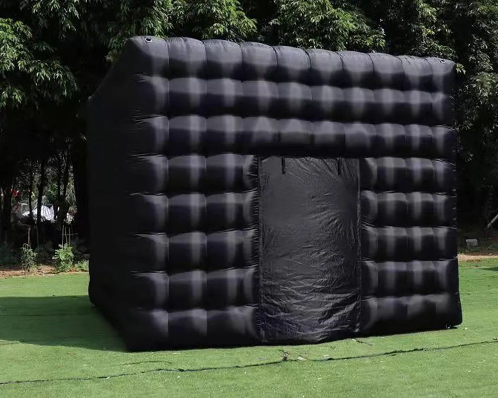 Wholesale Free Ship Black Exterior White Interior Inflatable Cube