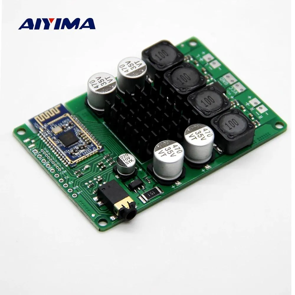 Connectors AIYIMA Bluetooth Amplifier Board TPA3116 Amplifiers 2x50W Bluetooth 5.0 Receiver Support AUX Serial Command Change Name Password